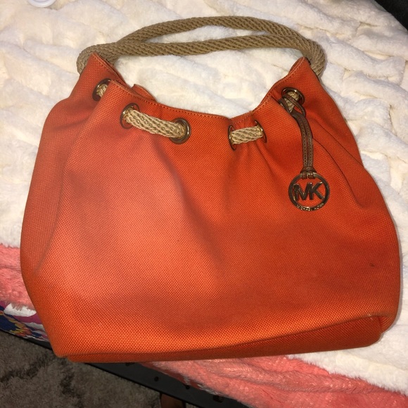 Michael Kors Handbags - Michael Kors- orange rope tote purse